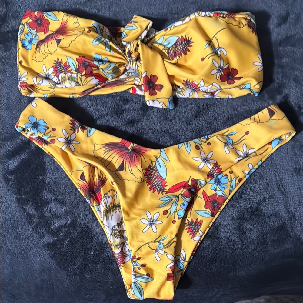 Floral Yellow Bikini Set